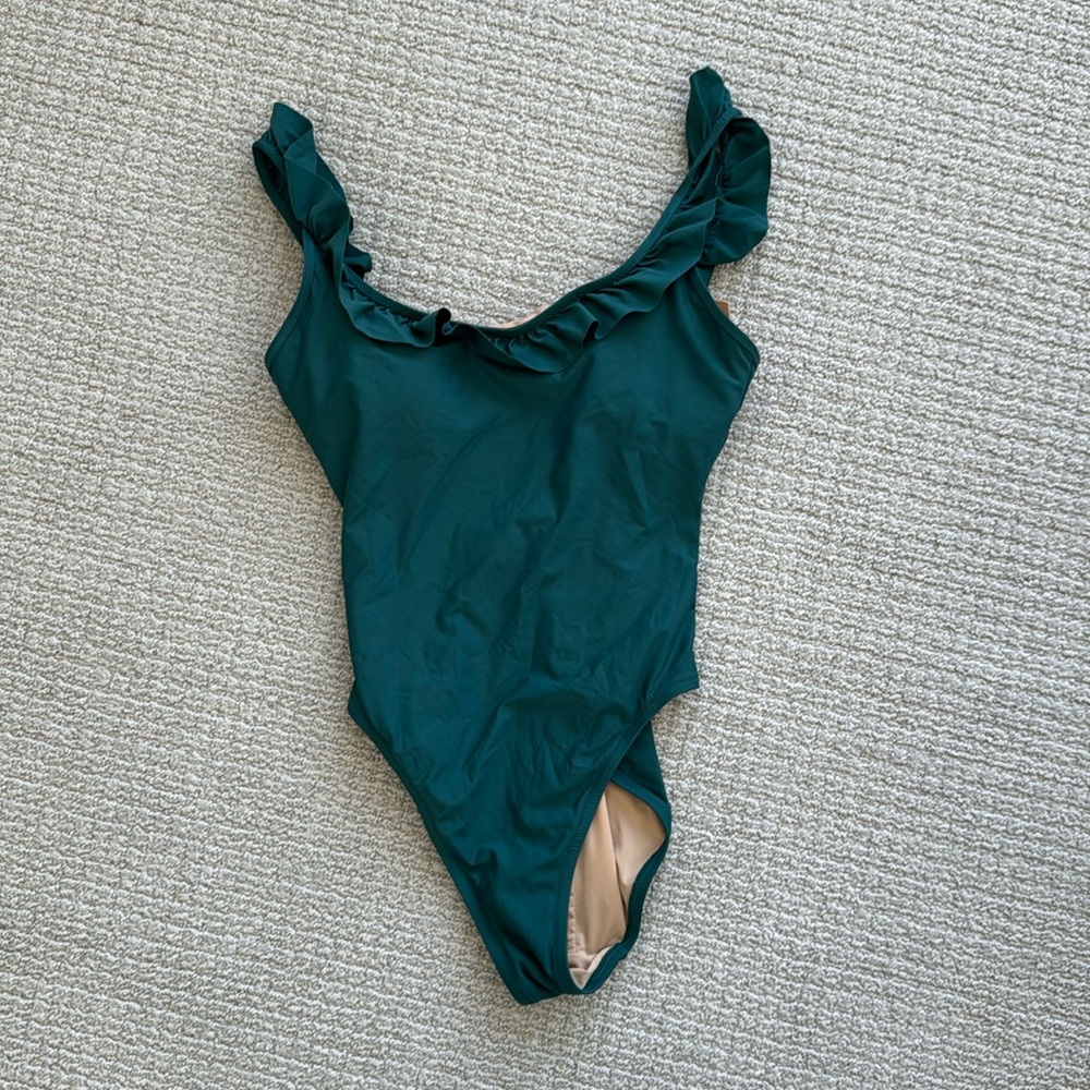J. Crew Swim Green One Piece size 8